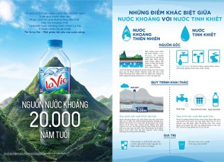 Nước khoáng thiên nhiên La vie nguồn nước khoáng quý 20.000 năm tuổi