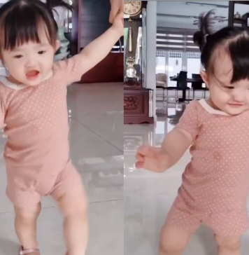 Khoảnh khắc con gái Đông Nhi chập chững tập đi, biểu cảm hào hứng đáng yêu